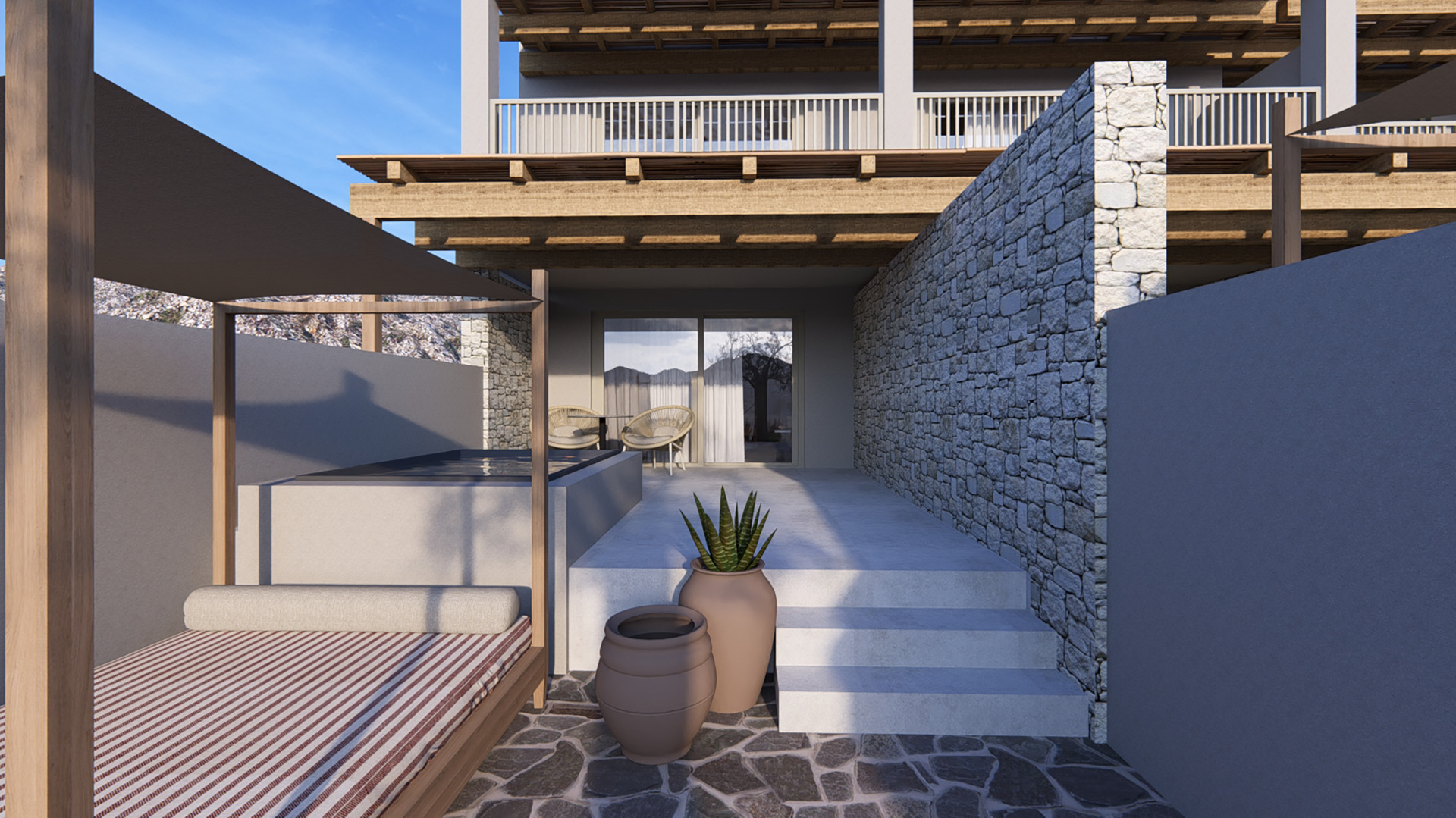 JUNIOR SUITE MIT MEERBLICK UND PRIVATEM GARTEN UND WHIRLPOOL